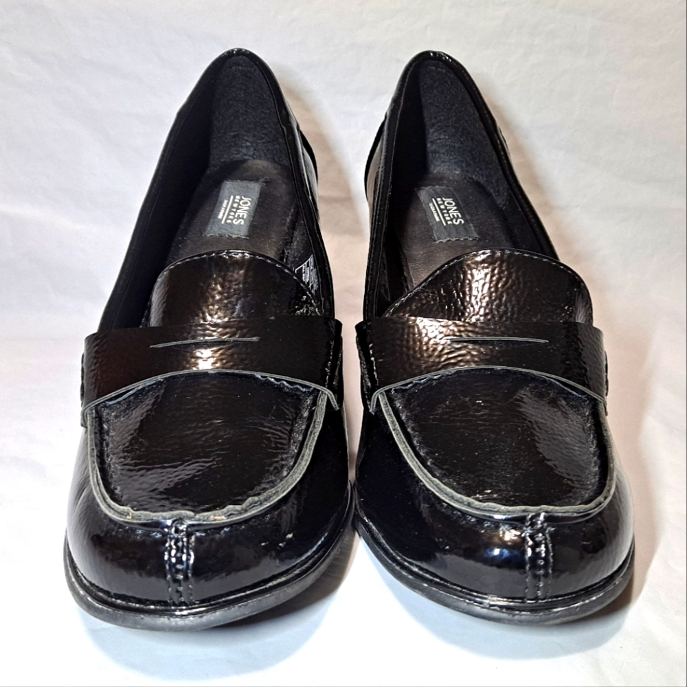 Jones New York Cypress Heeled Penny Loafers Women's 8.5M Black Patent 3" Heels - Picture 13 of 14